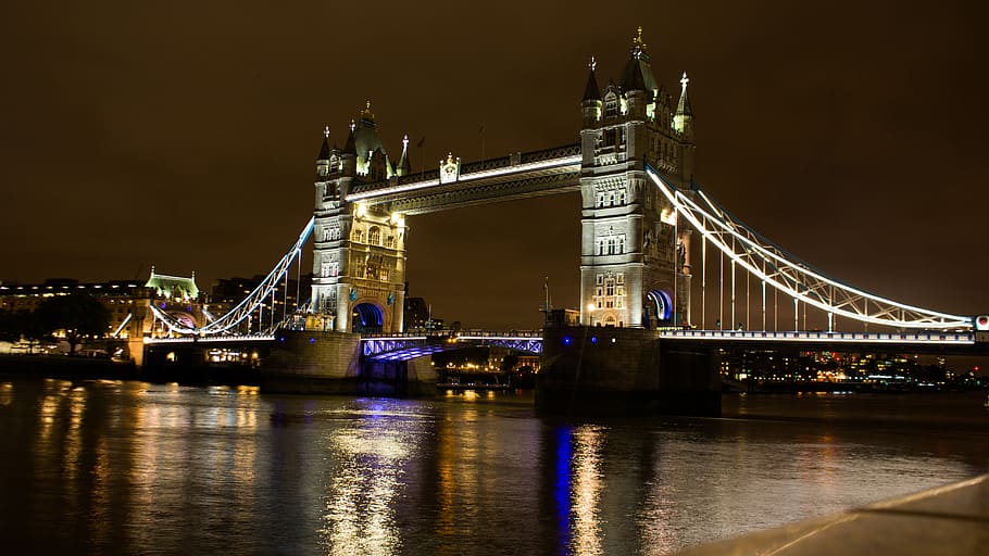 london, tower, bridge, lights, bridge - man made structure HD wallpaper