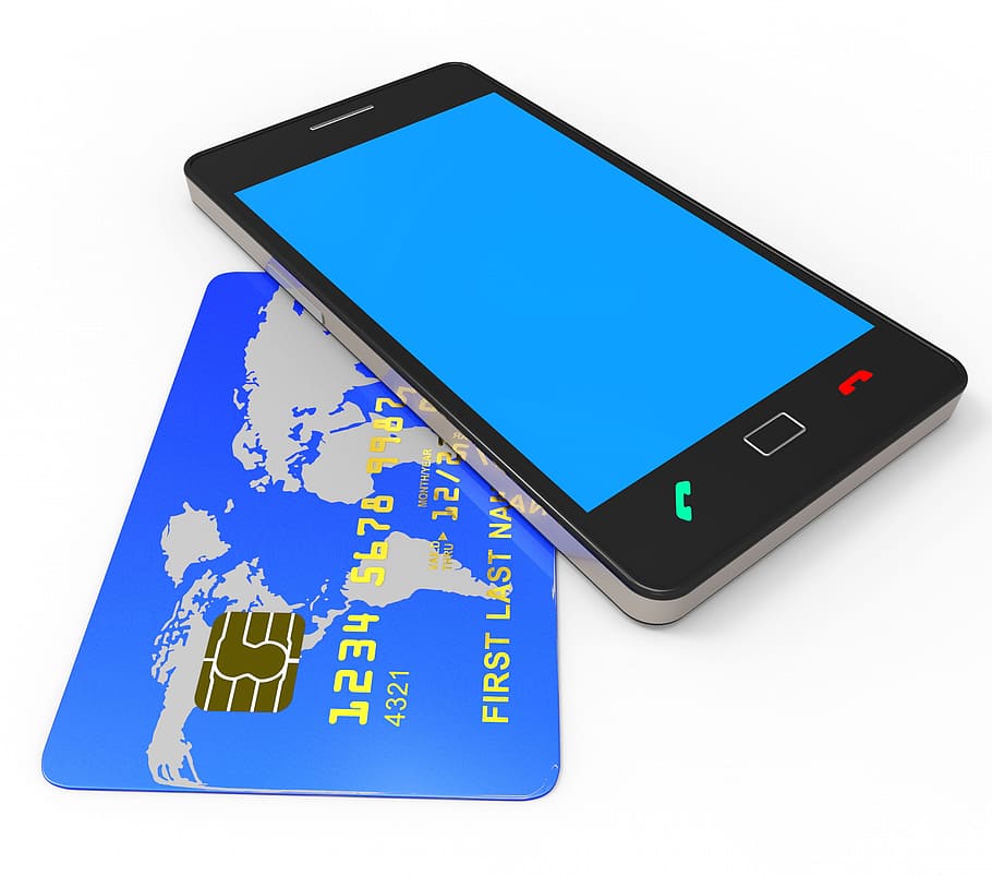 Credit Card Online Represents World Wide Web And Bought, bankcard