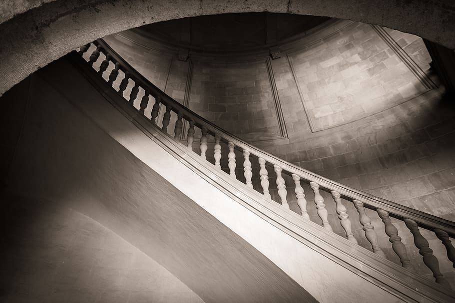 architecture, stairs, built structure, indoors, staircase, no people HD wallpaper