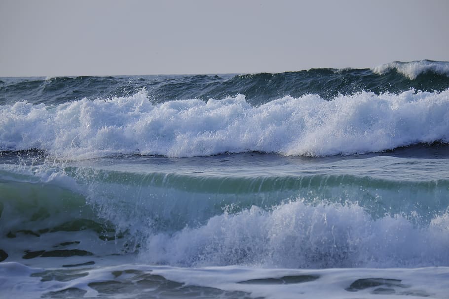 fresh, cool, water, foam, waves, sea, dom, wallpaper, background HD wallpaper