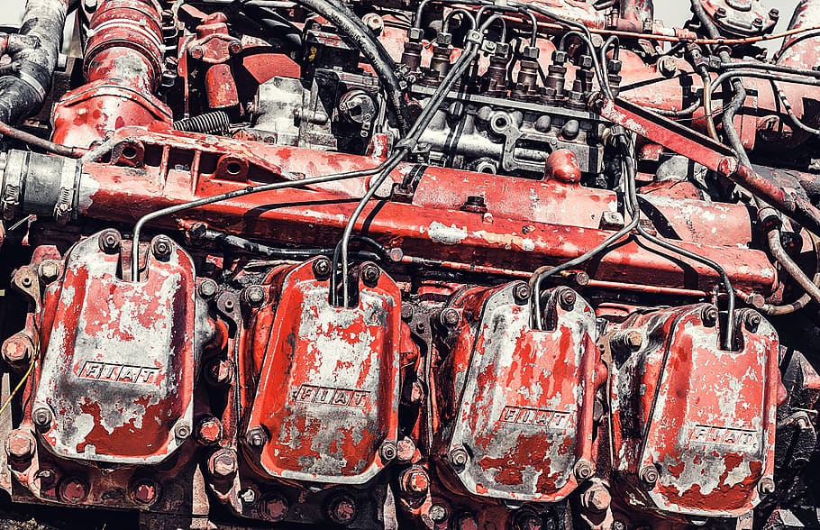 engine, fiat, old, no people, full frame, backgrounds, day HD wallpaper