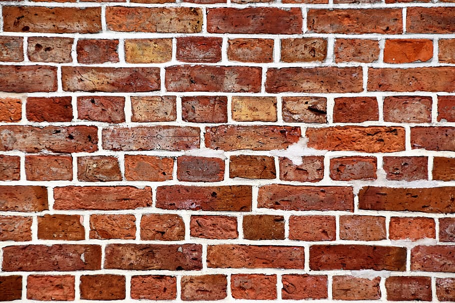 brown brick wall, full frame, wall - building feature, backgrounds HD wallpaper