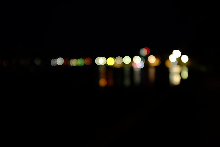 illuminated, night, defocused, light - natural phenomenon, no people HD wallpaper
