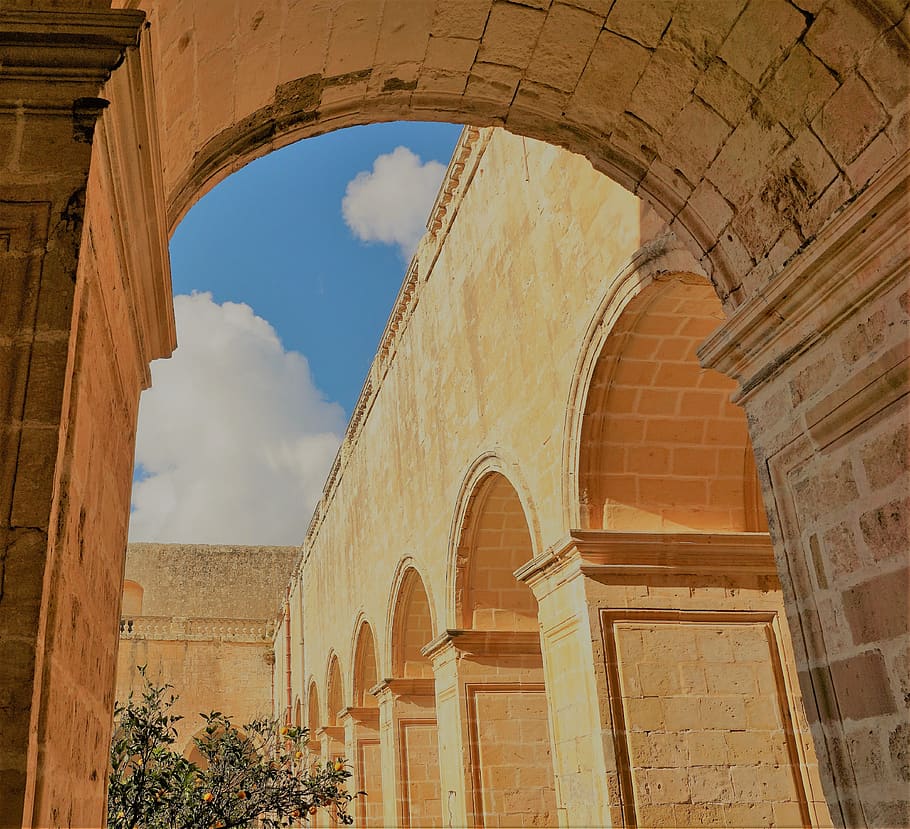 malta, monastery, architecture, holy, religion, arcades, game of thrones HD wallpaper