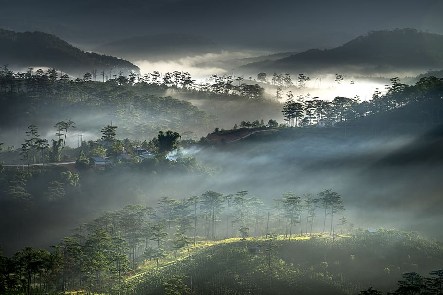 clouds, dawn, vietnam, fanciful, to design, natural, light HD wallpaper