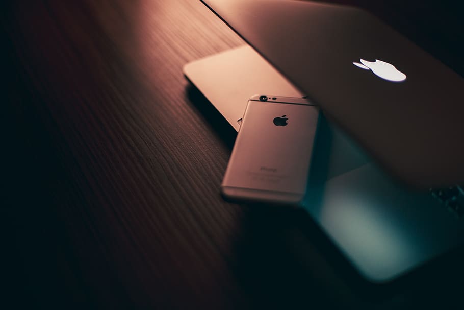 Silver Iphone 6, access, blur, conceptual, dark, desk, device HD wallpaper