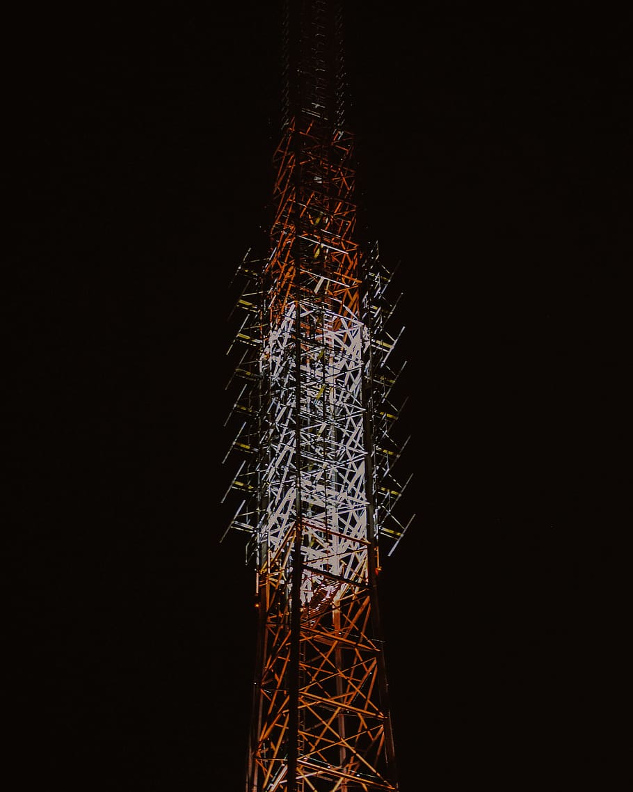 tower, architecture, building, spire, steeple, lighting, outdoors HD wallpaper