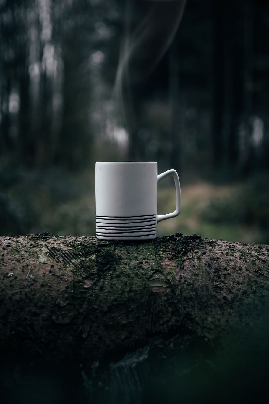 white ceramic mug on grey surface, cup, drink, coffee cup, food and drink HD wallpaper