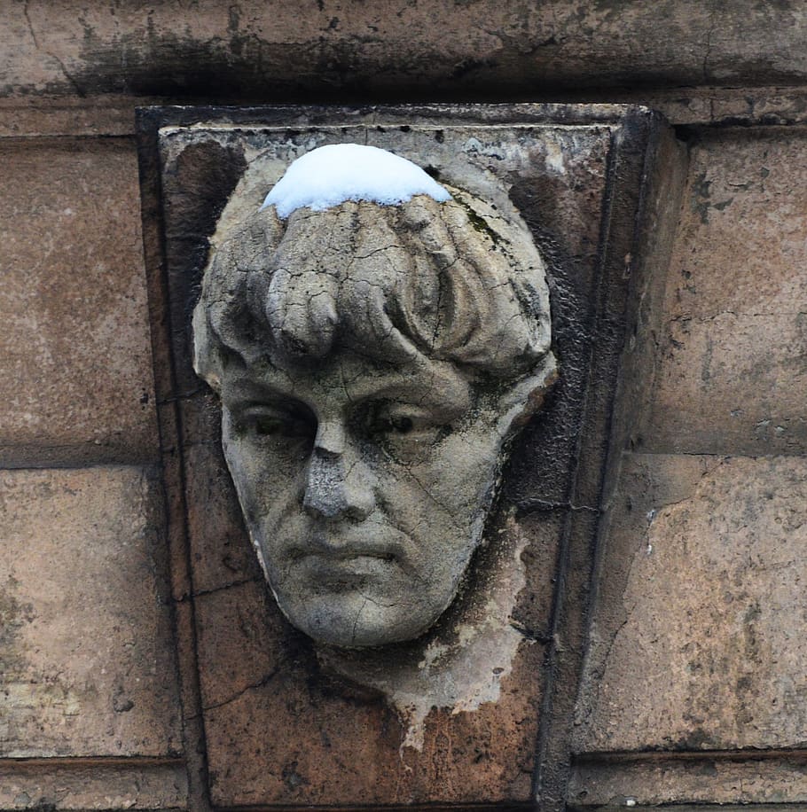 man face, architeture, human representation, sculpture, art and craft HD wallpaper