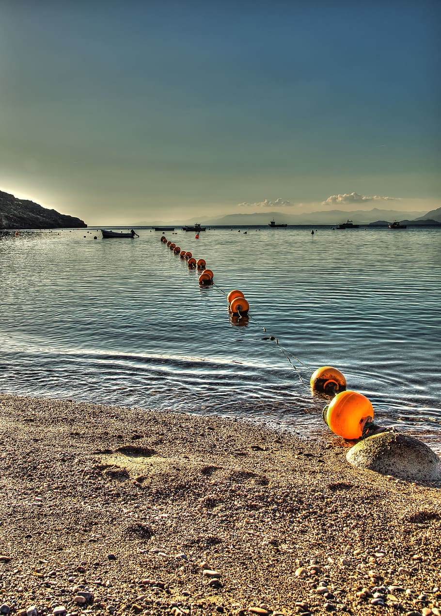 la azohía, water, beach, sea, sky, land, scenics - nature HD wallpaper
