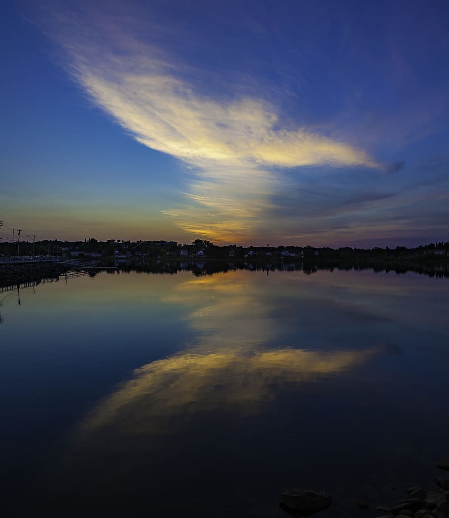 nature, outdoors, sky, sunset, dawn, red sky, dusk, water, sunrise HD wallpaper