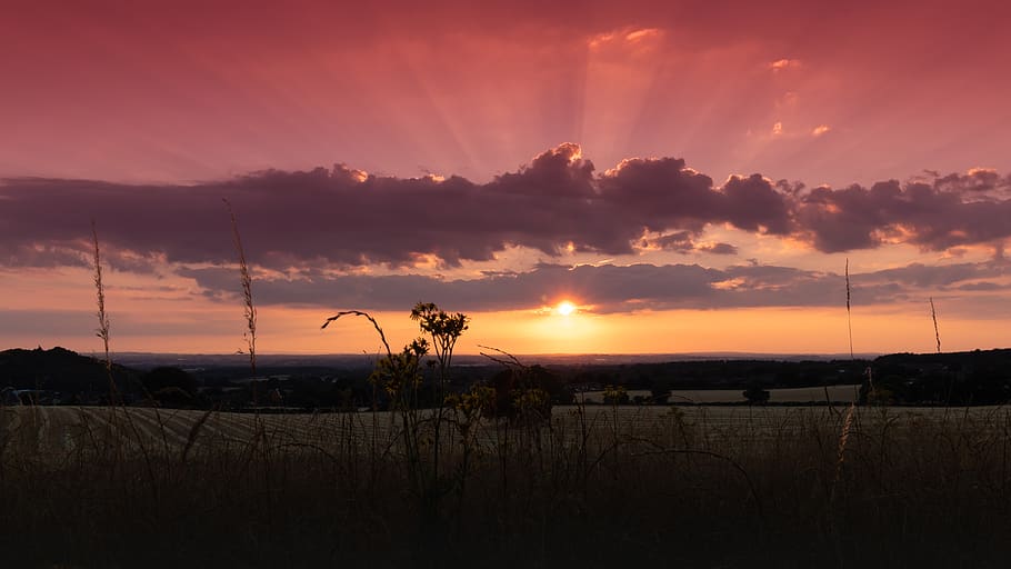 tags separated by commasunset, clouds, sky, landscape, mood HD wallpaper