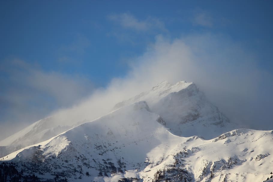 mountain, calanda, winter, forward, cold temperature, snow HD wallpaper