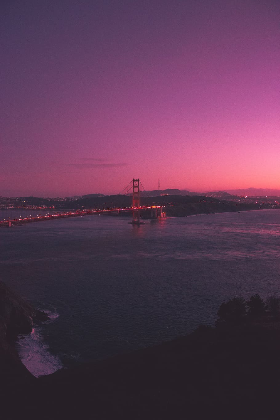 Photo of Golden Gate Bridge, architecture, dark, dawn, evening HD wallpaper