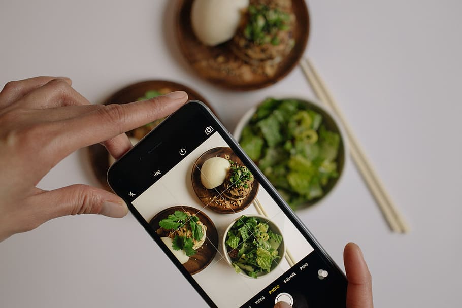 person taking picture of vegetables, human hand, food and drink HD wallpaper