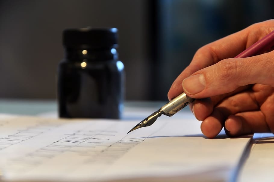 human hand, human body part, one person, pen, paper, finger HD wallpaper