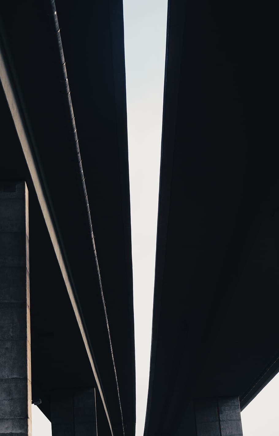 building, road, bridge, line, abstract, dark, street, wallpaper HD wallpaper