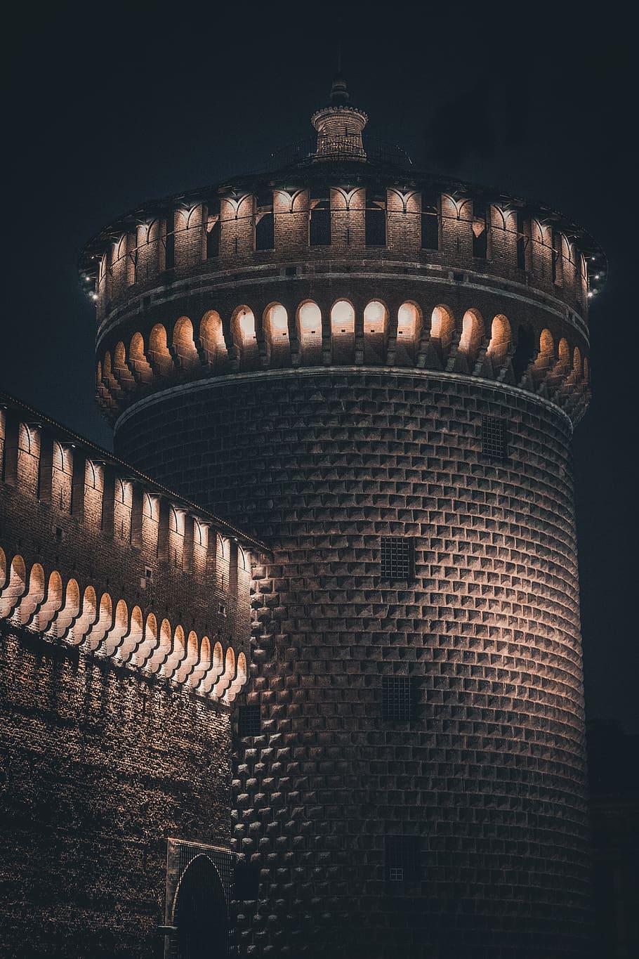 gray concrete castle, architecture, built structure, night, history HD wallpaper
