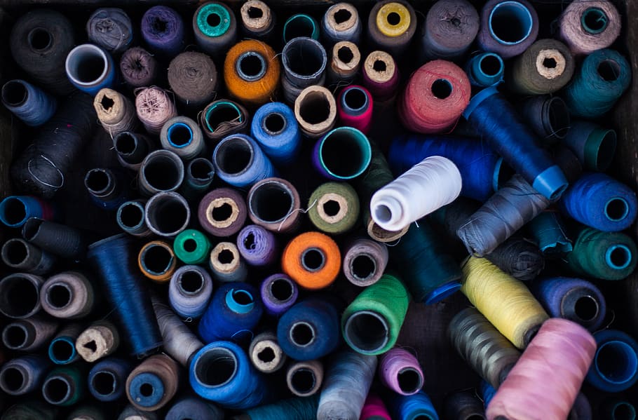 color, dots, multi colored, spool, thread, large group of objects HD wallpaper