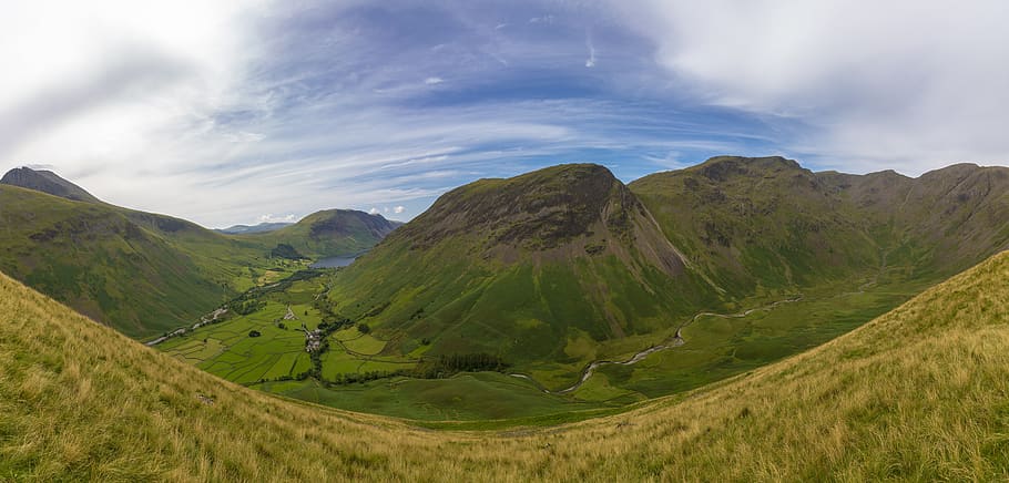 the lake district, mountains, panoramic, cumbria, walking, scenery HD wallpaper