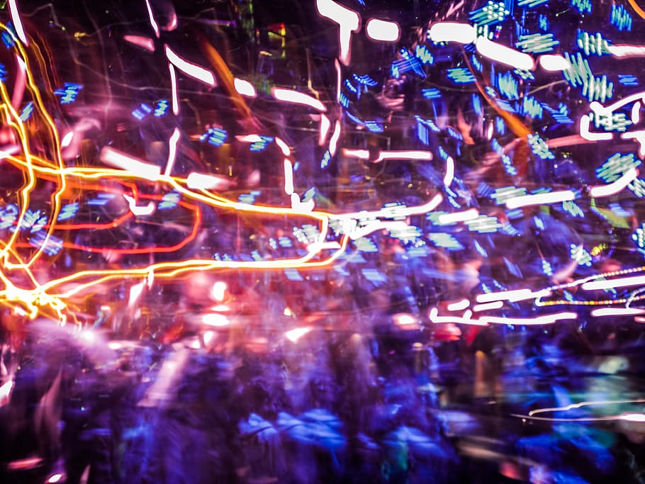 illuminated, night, glowing, long exposure, light - natural phenomenon HD wallpaper