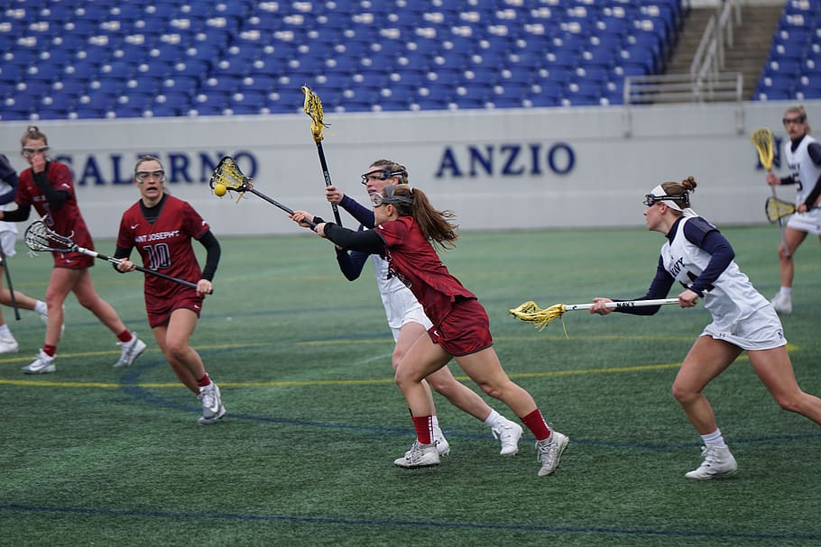 women playing lacrosse during daytime, person, human, people HD wallpaper
