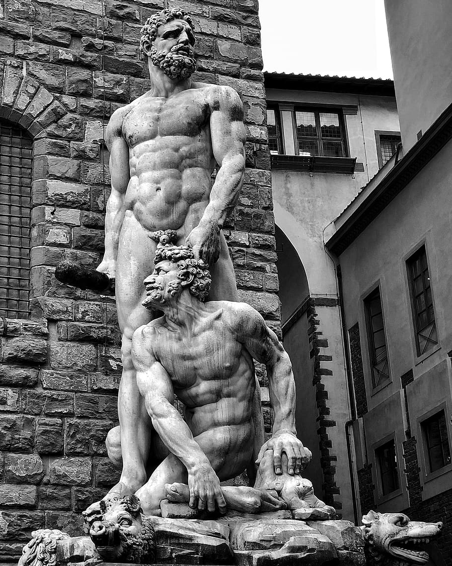 italy, florence, art, statue, architecture, sculpture, built structure HD wallpaper