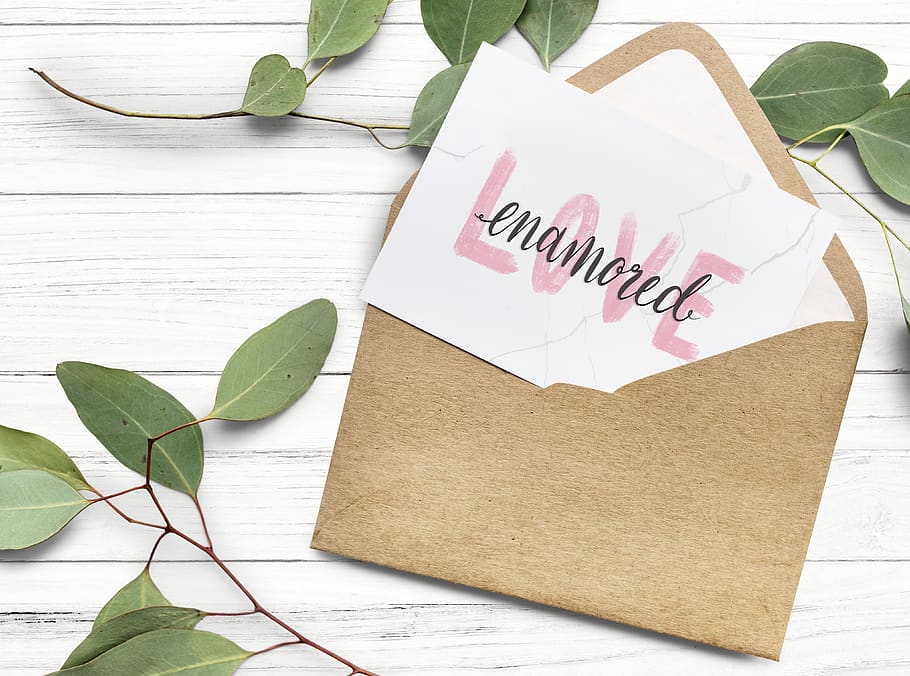 Brown Envelope, flatlay, text, communication, western script HD wallpaper
