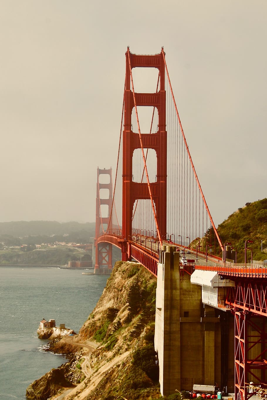 Golden Bridge, California, architecture, tourist attraction, built structure HD wallpaper
