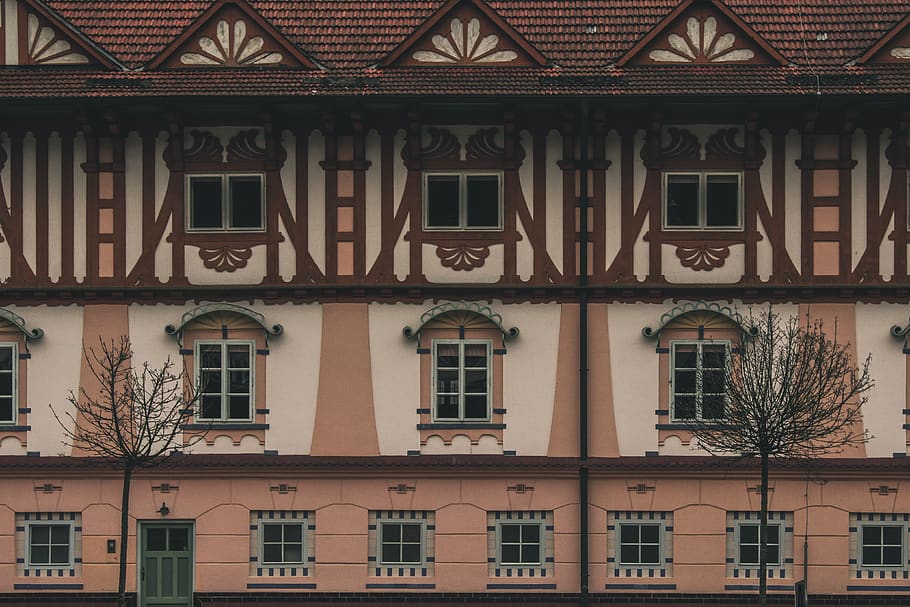 czechia, luhačovice, luhacovice, spa, hotel, windows, wood HD wallpaper