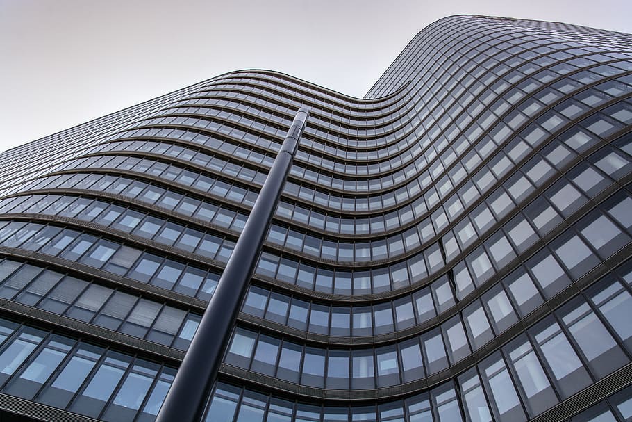architecture, building, vienna, city, facade, glass, skyscraper HD wallpaper