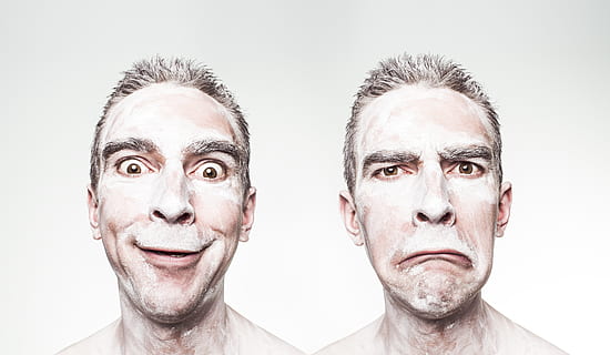 Profile of Man Photo, adult, change, clown, contrast, crazy, disappointed HD wallpaper
