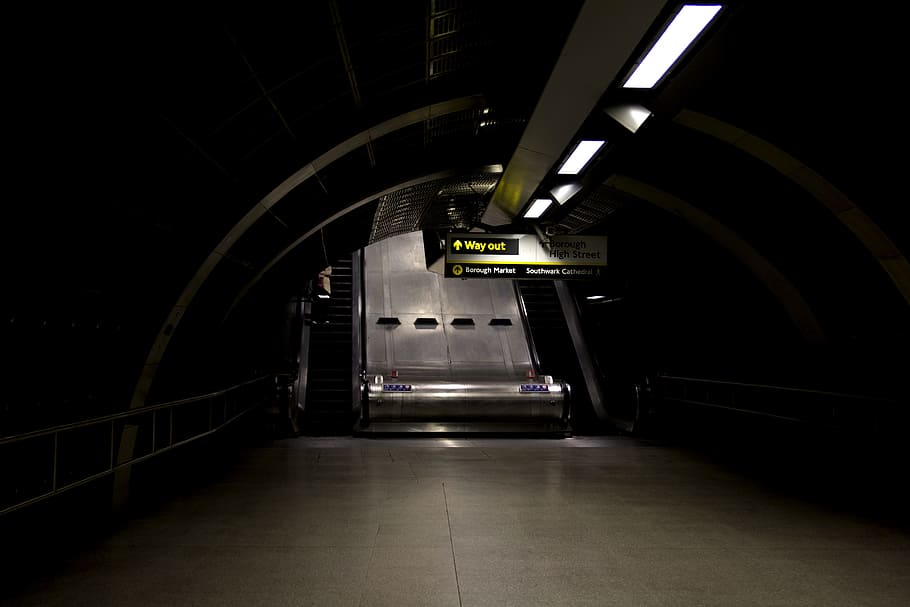 metro, train, station, underground, exite, way out, sign, yellow HD wallpaper
