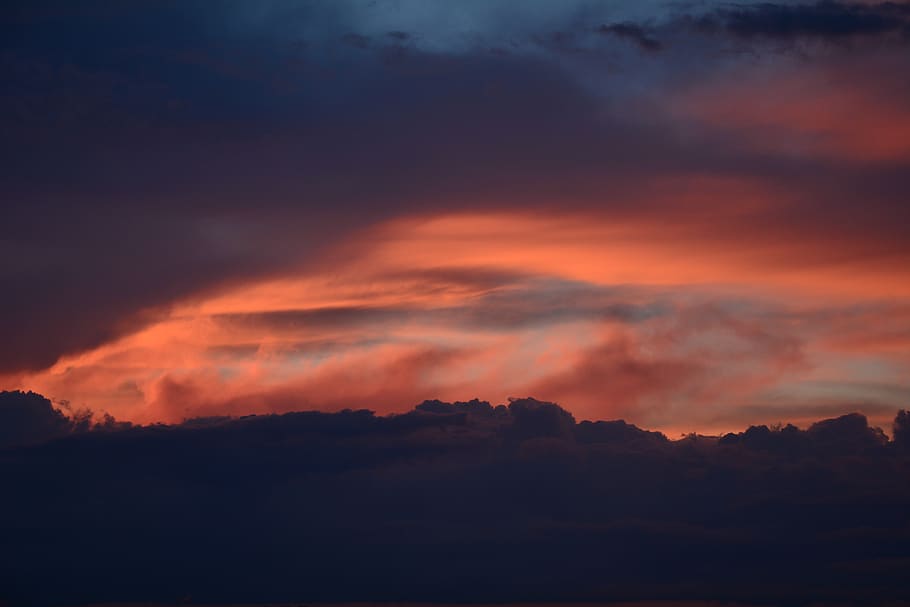 sunset, clouds, sky, cloud - sky, beauty in nature, scenics - nature HD wallpaper