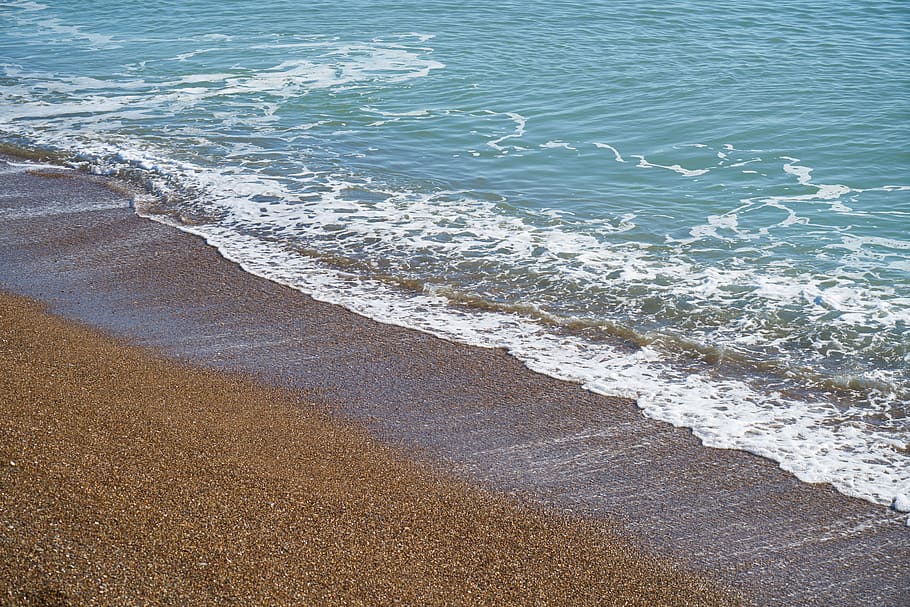 wave, nature, beach, foam, water, marine, ocean, blue, liquid HD wallpaper
