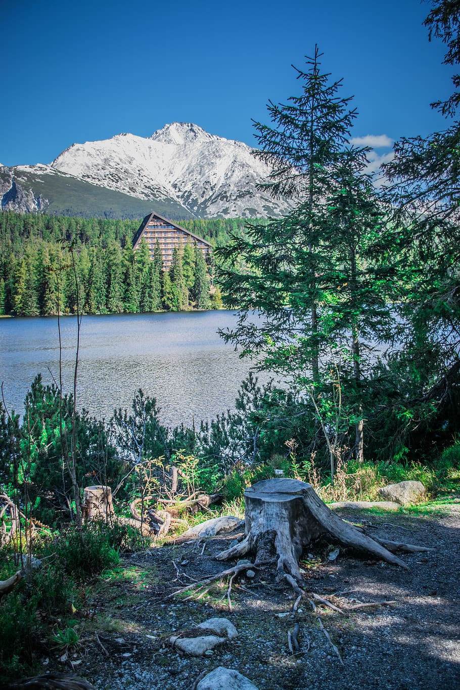 lake, pleso, nature, mountains, landscape, panorama, slovakia, HD wallpaper