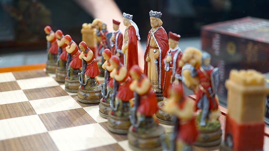 france, normandy, french, game, chess, close up, red, macro HD wallpaper