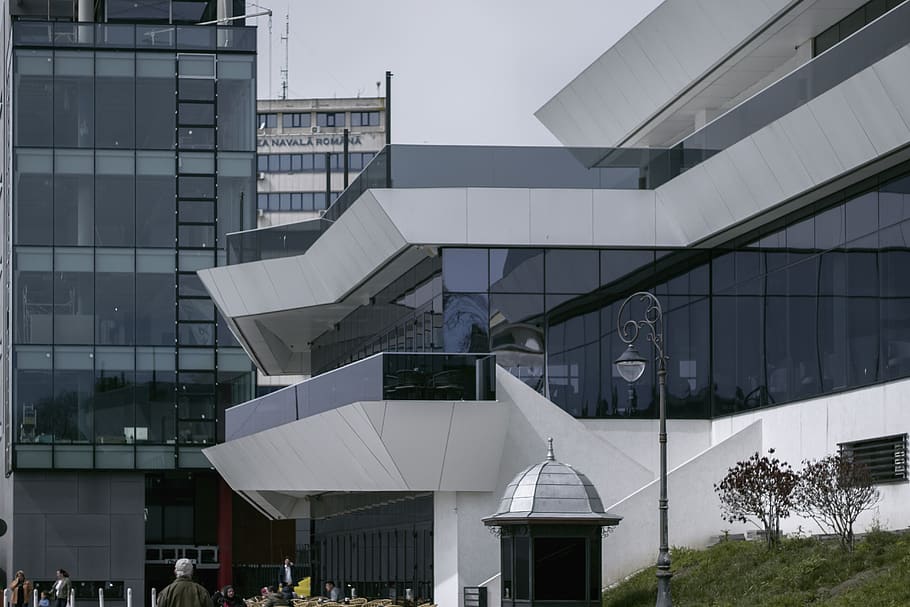 office building, human, person, architecture, convention center HD wallpaper