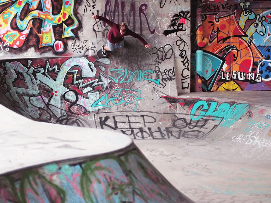 graffiti, art and craft, creativity, multi colored, wall - building feature HD wallpaper