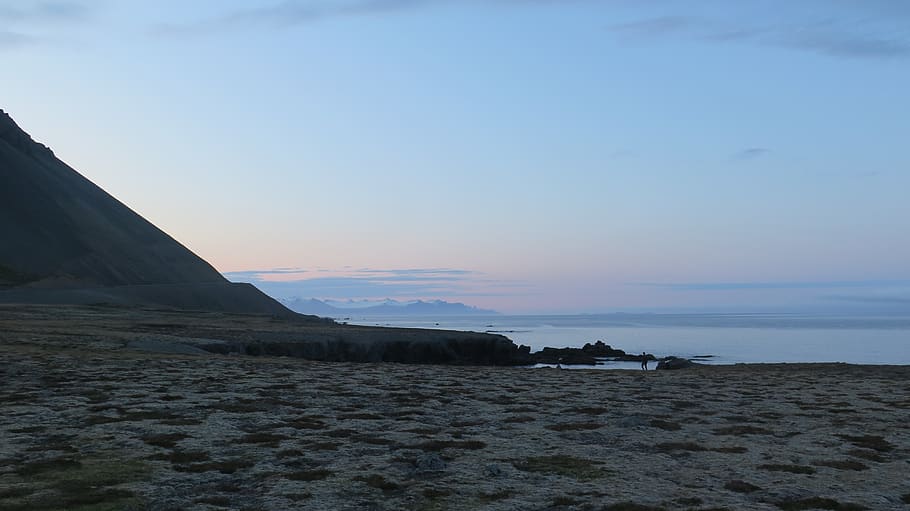 iceland, ocean, beach, sunset, sky, scenics - nature, sea, beauty in nature HD wallpaper