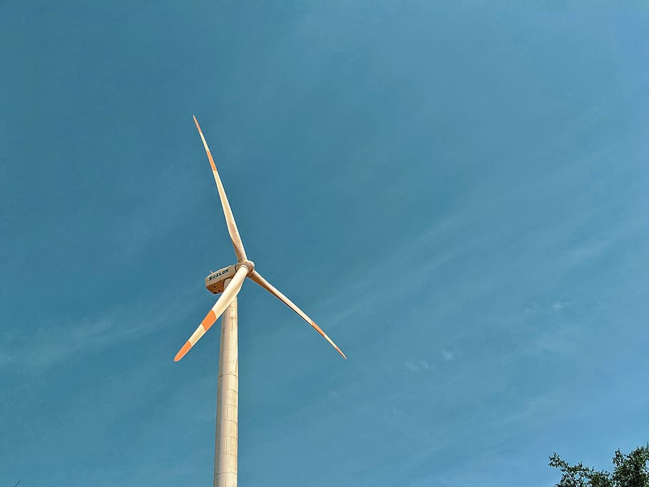 sky, low angle view, wind turbine, renewable energy, wind power HD wallpaper