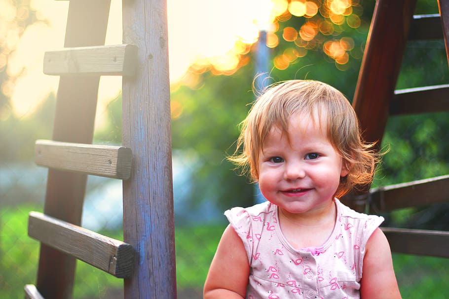 child, sunset, girl, playground, people, children, garden, baby HD wallpaper