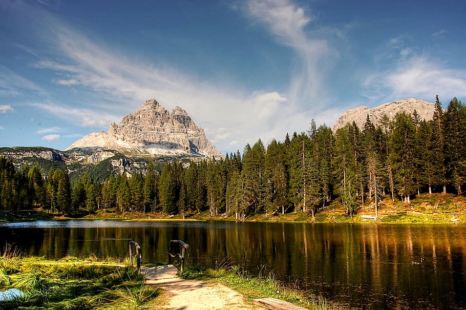 misurina, dolomites, landscape, mountain, italy, alpine, south tyrol HD wallpaper