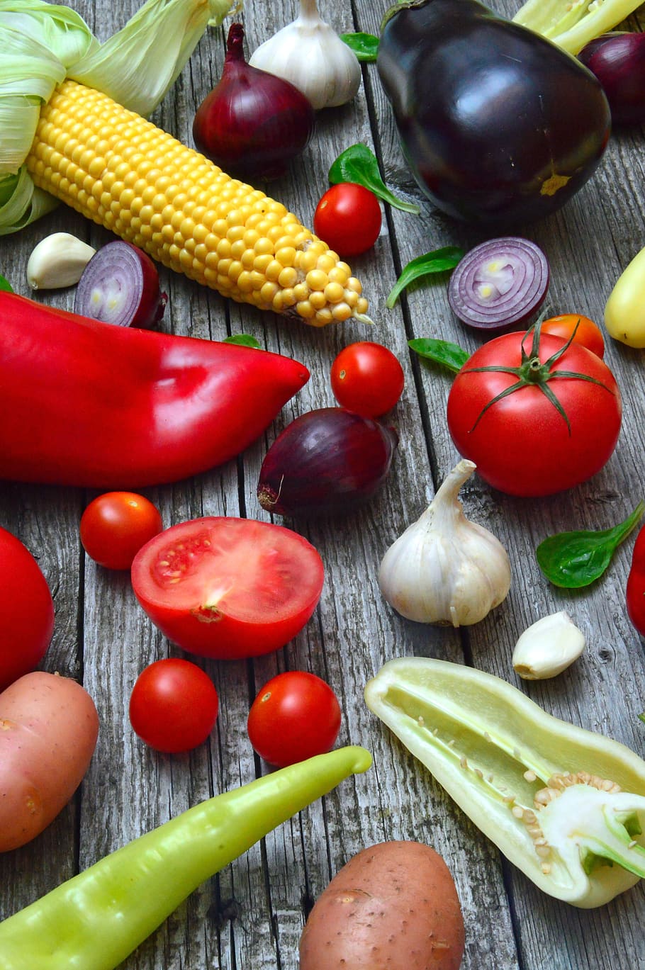 vegetables, pepper, tomatoes, red, yellow, green, food, healthy HD wallpaper