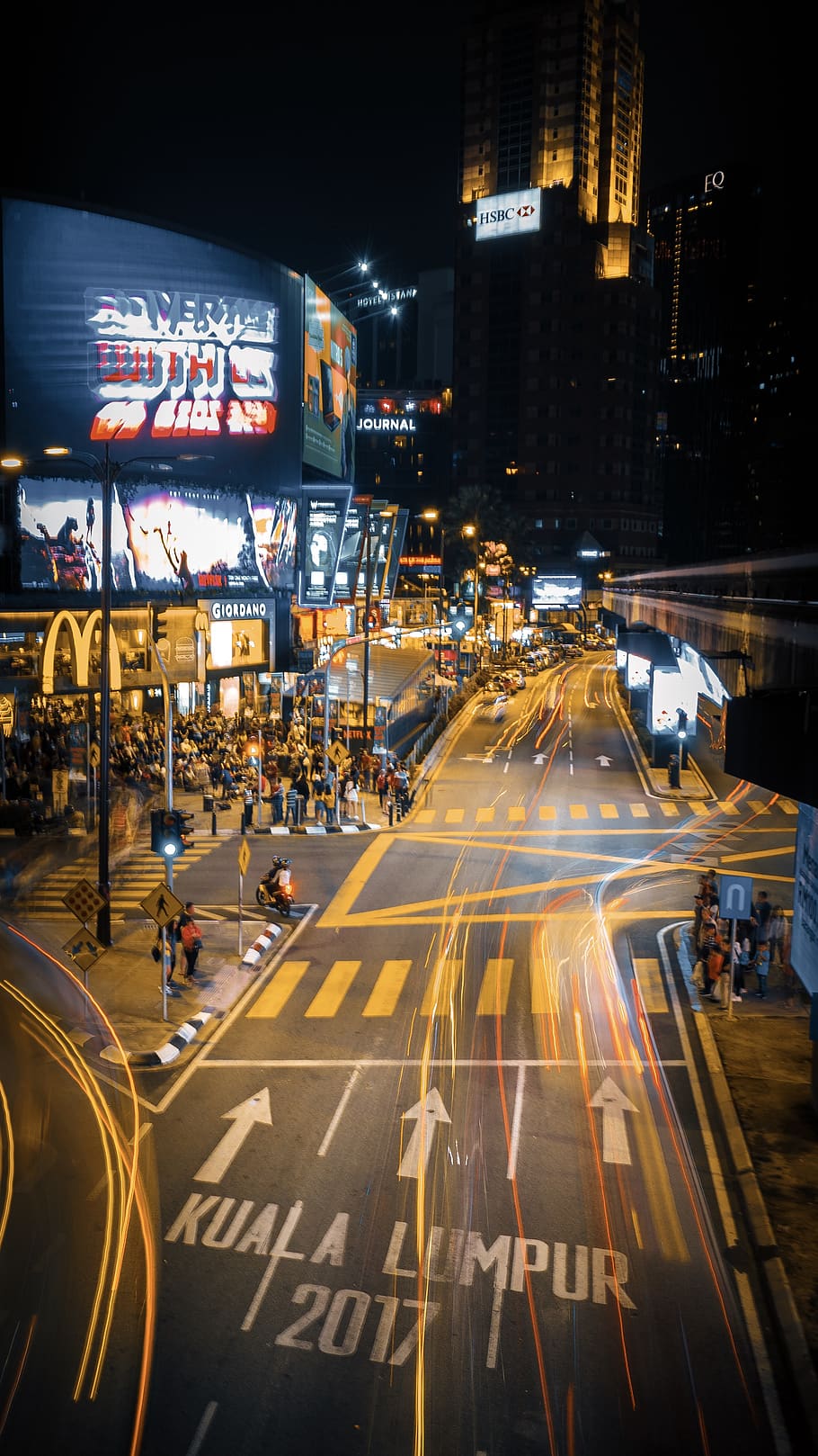 Kuala Lumpur, road, intersection, asphalt, tarmac, person, pedestrian HD wallpaper
