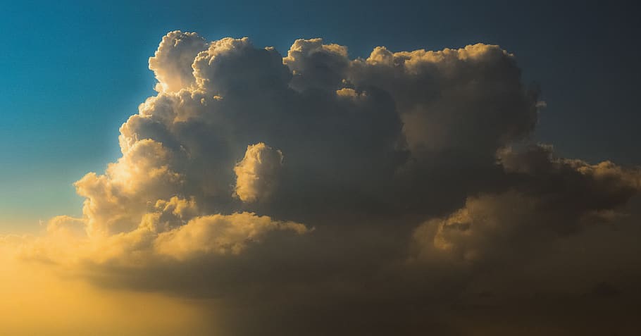 clouds, sky, sunset, nature, atmosphere, cumulus, cloudscape HD wallpaper