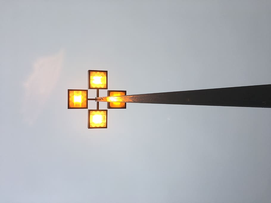 lighted lamp post, lampshade, lighting, utility pole, lute, musical instrument HD wallpaper