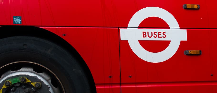 red bus, transportation, mode of transportation, wheel, tire, HD wallpaper