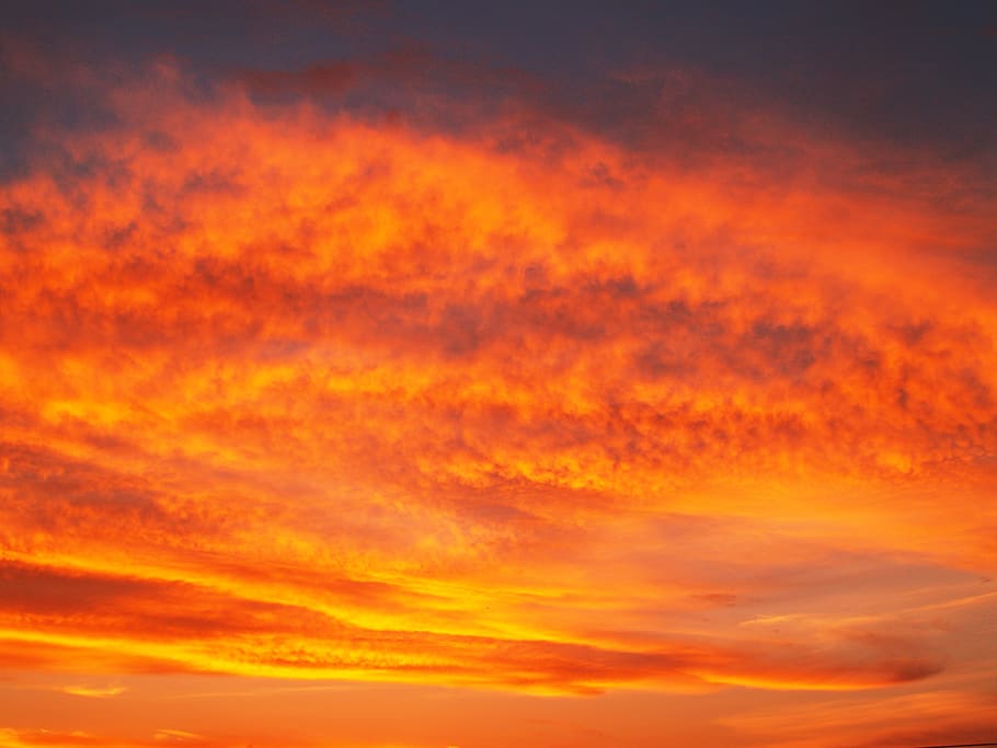 Orange Clouds Wallpaper, beautiful, climate, cloudiness, cloudscape HD wallpaper