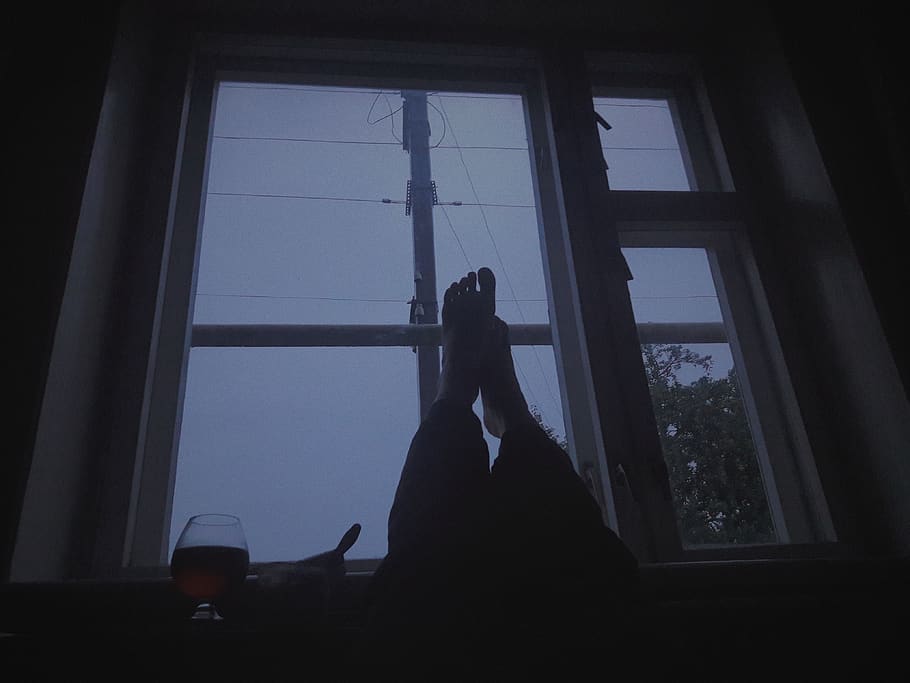 window, indoors, real people, silhouette, glass - material HD wallpaper